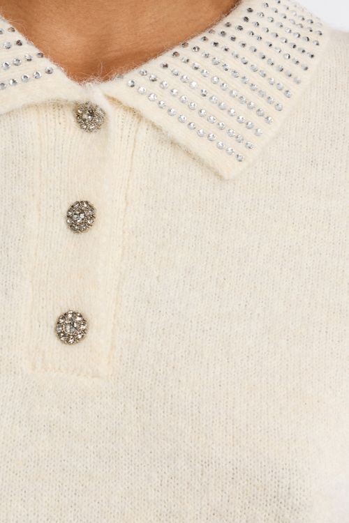 Polo en maille, strassé