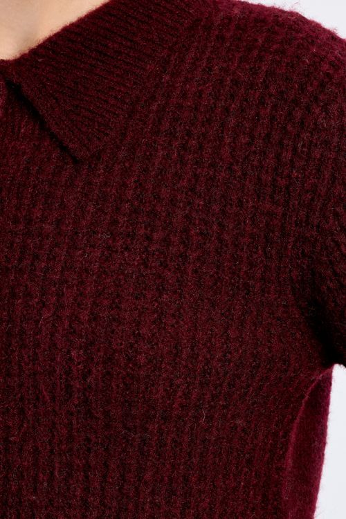 Cardigan boutonné, col Preppy