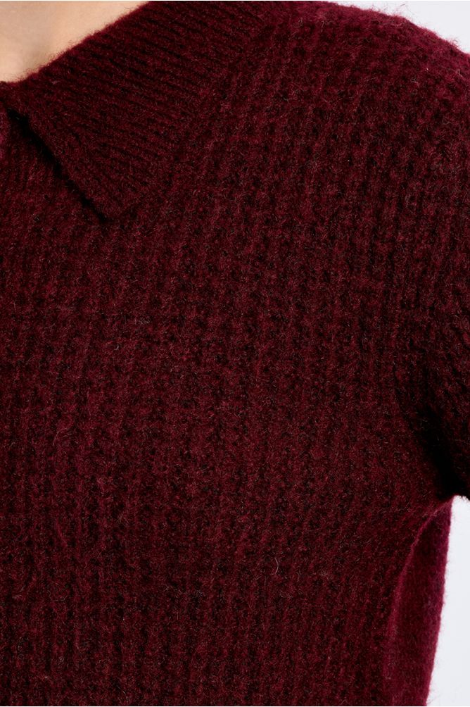 Cardigan boutonné, col Preppy
