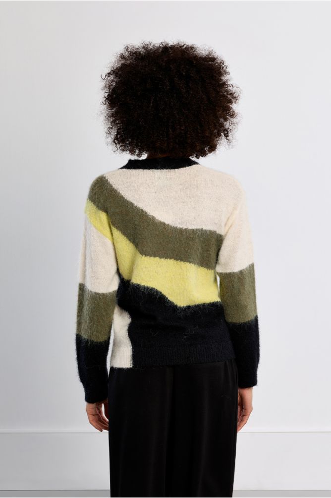 Brushed knit sweater