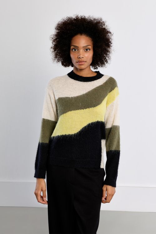 Pull en maille brossée
