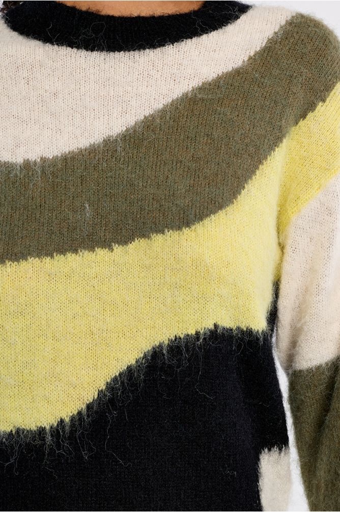 Brushed knit sweater