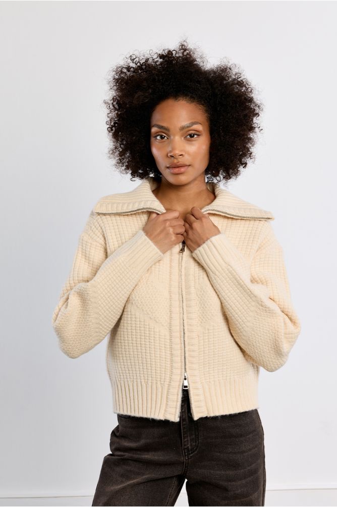 Cardigan en maille, double zippé