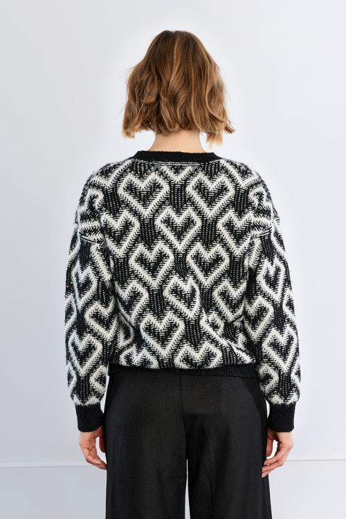 Jersey de manga larga con corazones