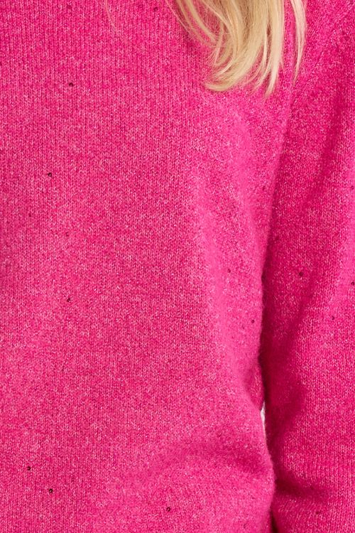Knitted sweater, sprinkled with sequins