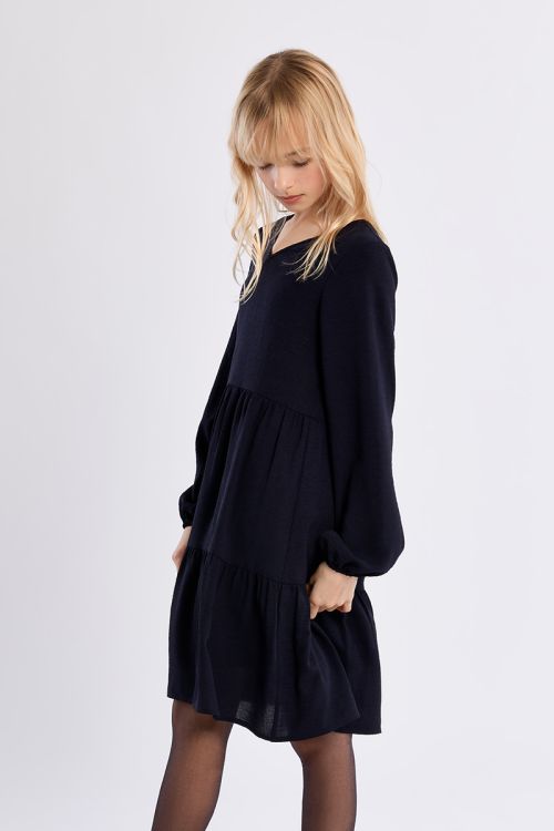 Midi dress, multi-ruffle