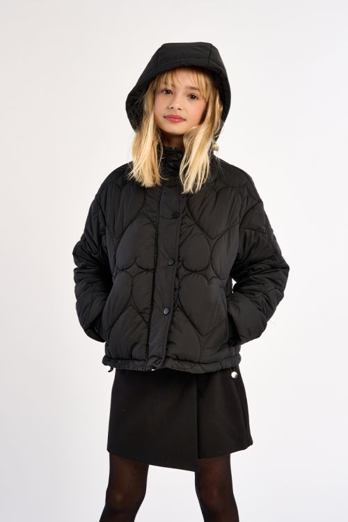 Veste matelassée, motif coeur