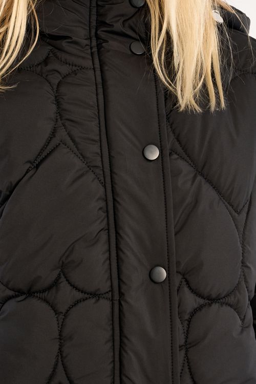 Quilted jacket, heart pattern
