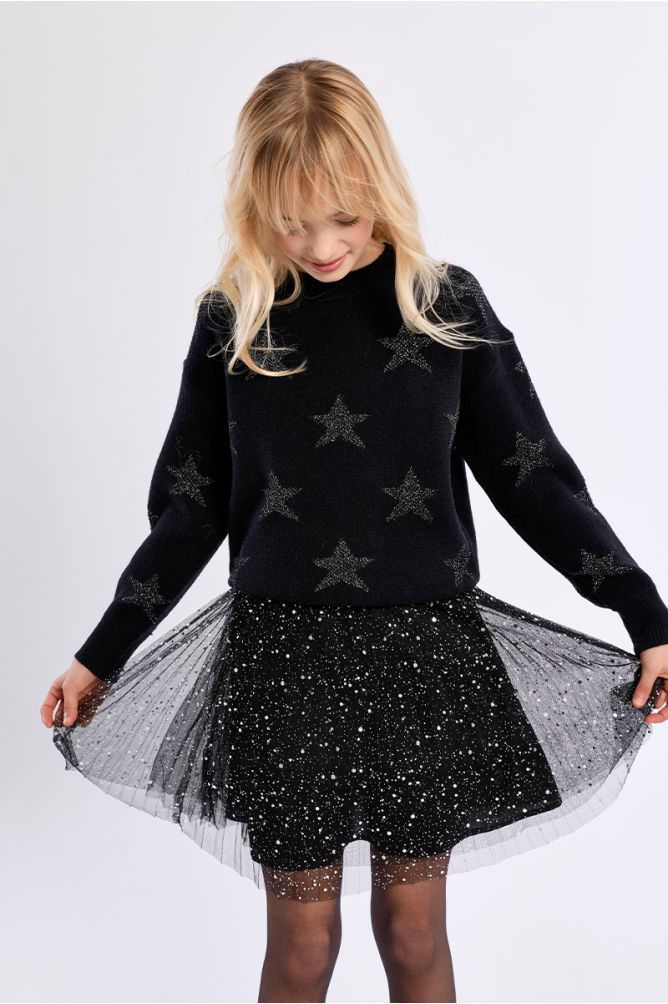 Pull en maille à motifs étoiles