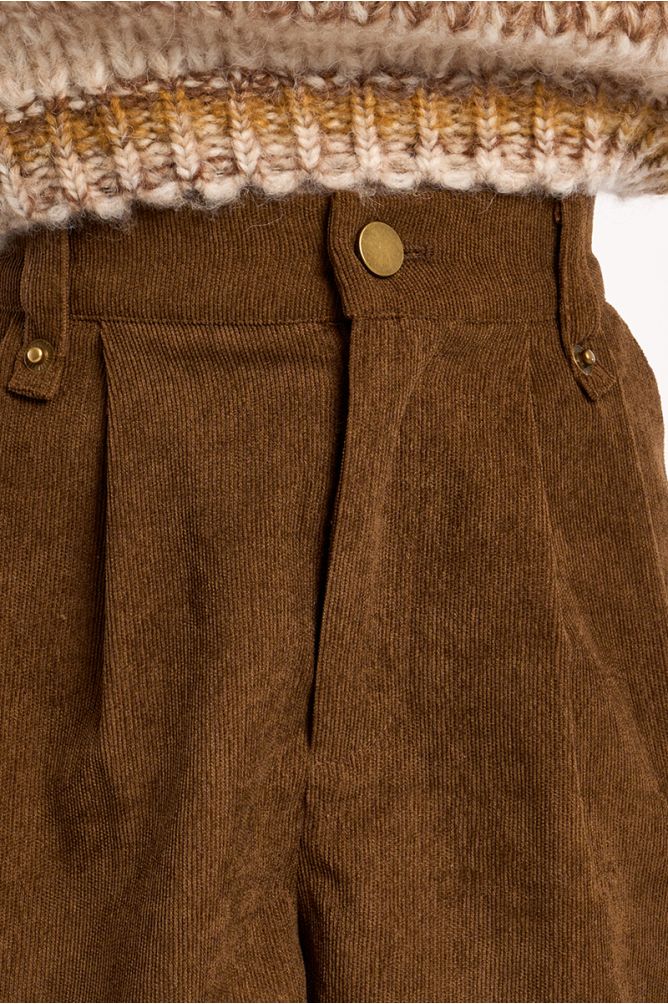 Short corto con pinzas
