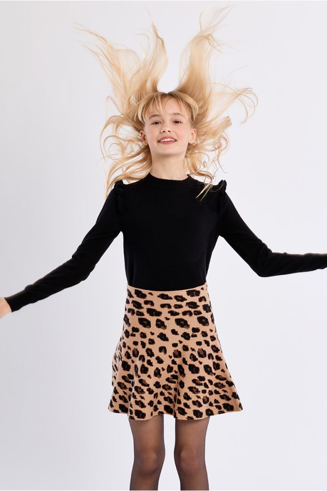 Pull en maille, épaules volantées