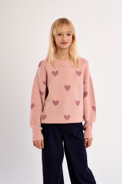 Jersey de manga larga y estampado corazones