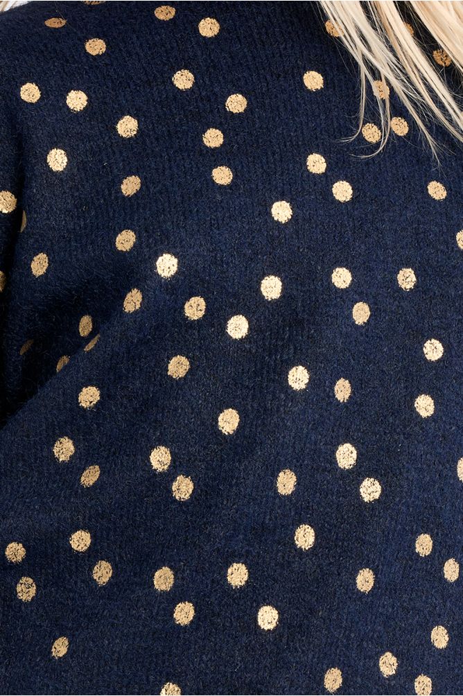 Jersey de manga larga y estampado lunares