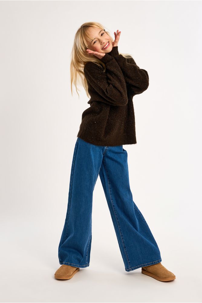 Pull en maille col roulé
