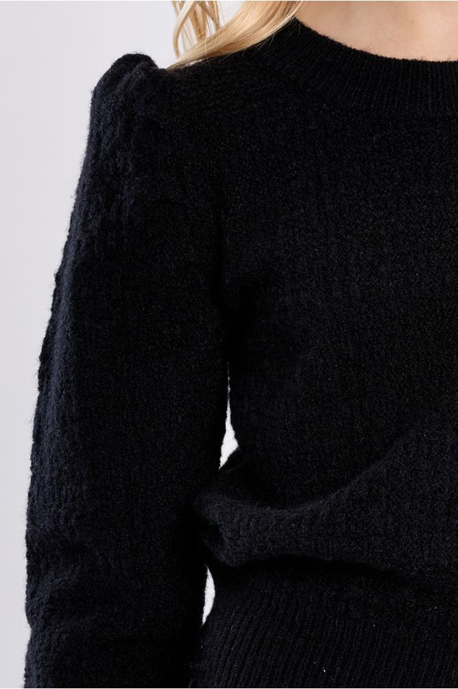 Pull en maille, épaules froncées