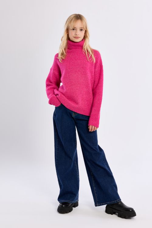 Pull oversize, col roulé