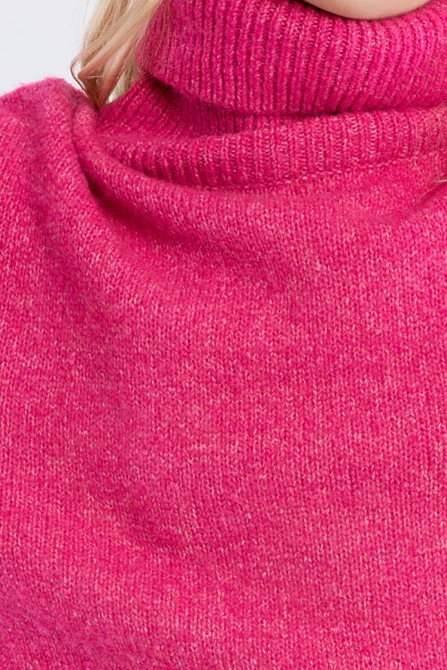 Pull oversize, col roulé