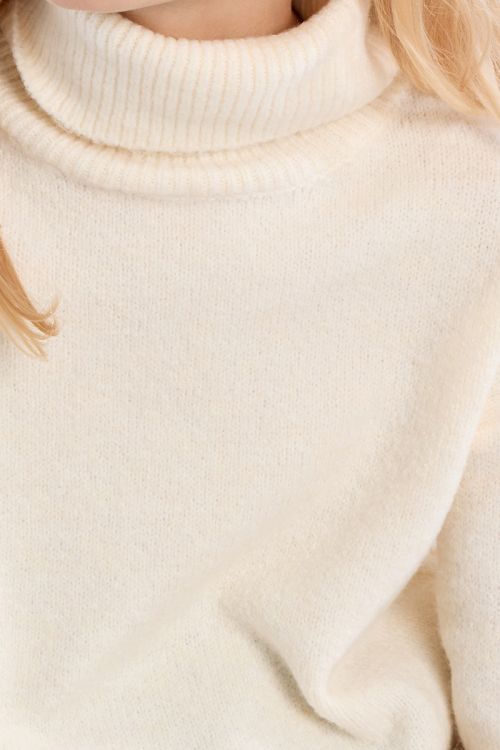 Pull oversize, col roulé