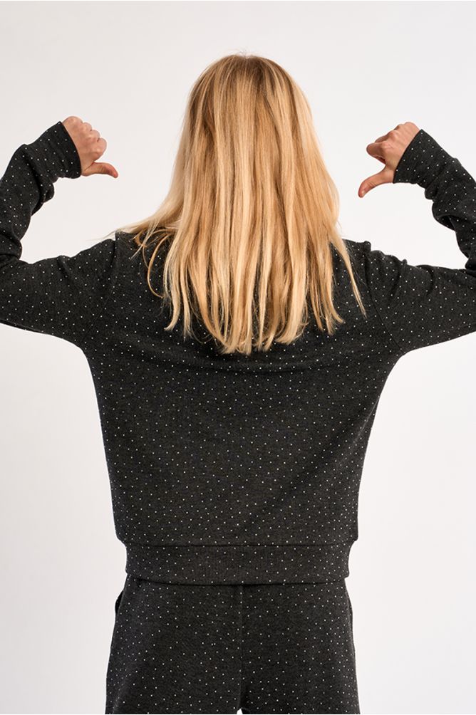 Polka dot zip-up jacket