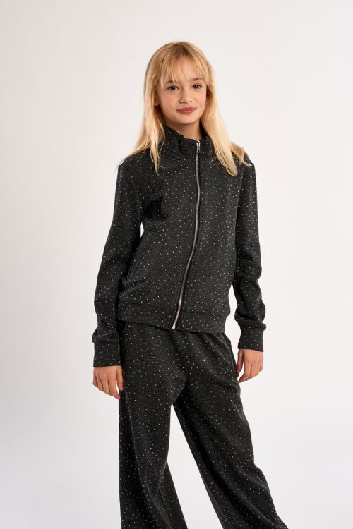 Veste zippée à pois