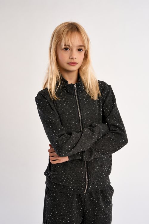 Veste zippée à pois