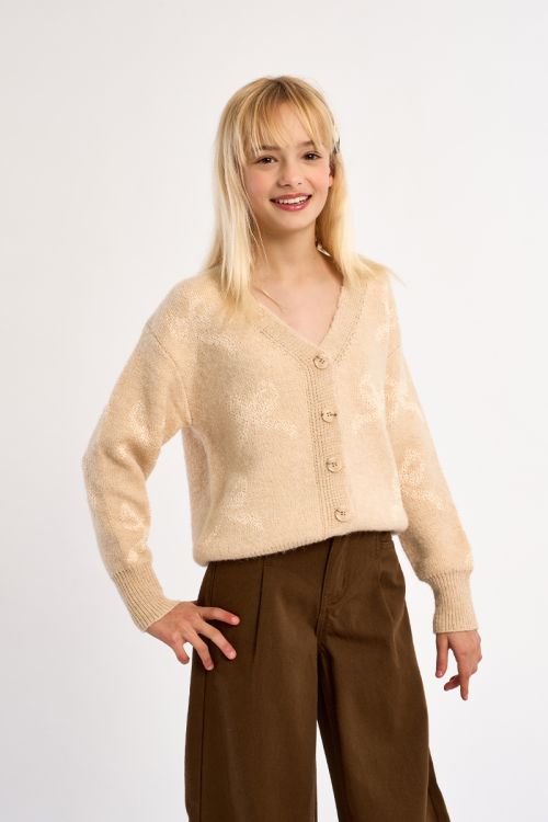 Cardigan à nœuds boutonnés