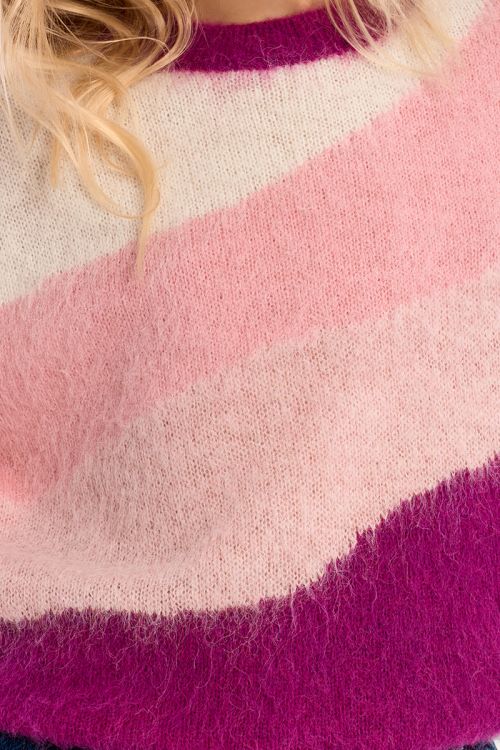 Brushed knit sweater