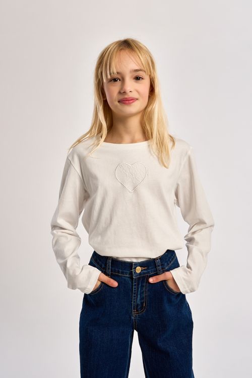 Long-sleeved T-shirt, lace detail