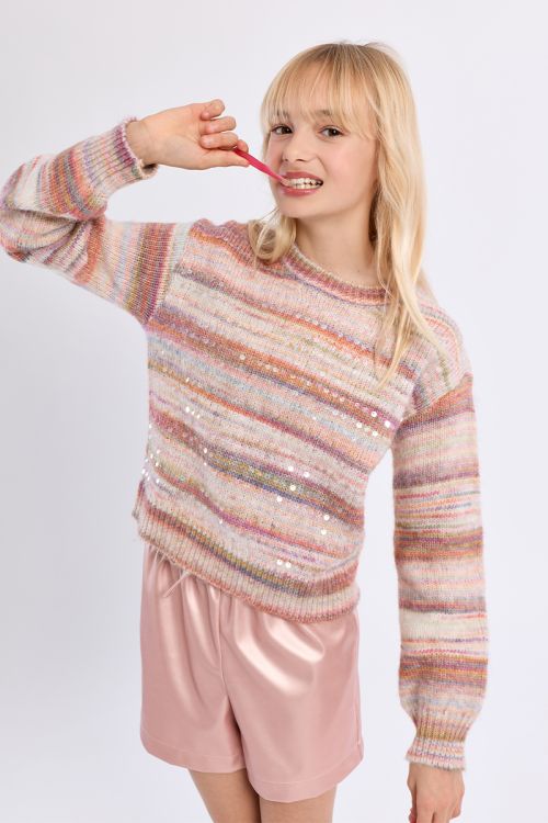 Jersey de manga larga detalle lentejuelas
