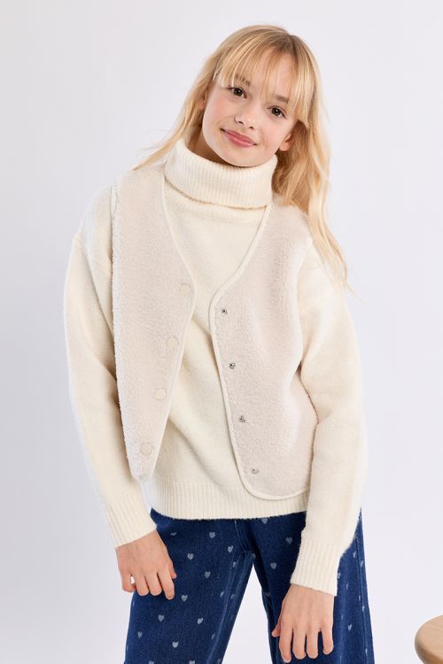 Veste sans manches, imitation mouton