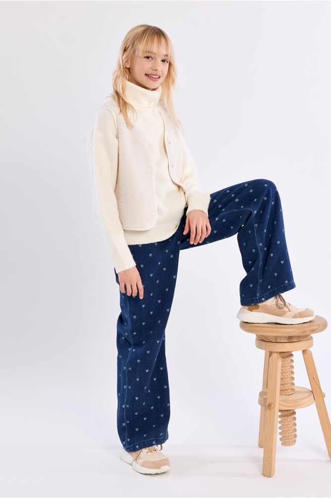 Sleeveless jacket, imitation sheepskin
