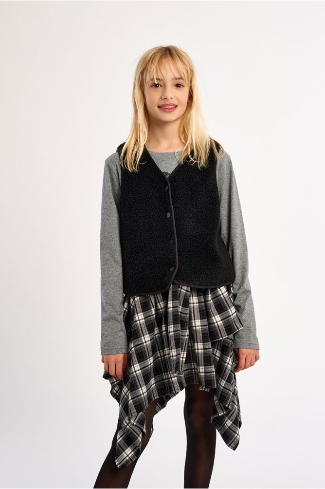 Veste sans manches, imitation mouton