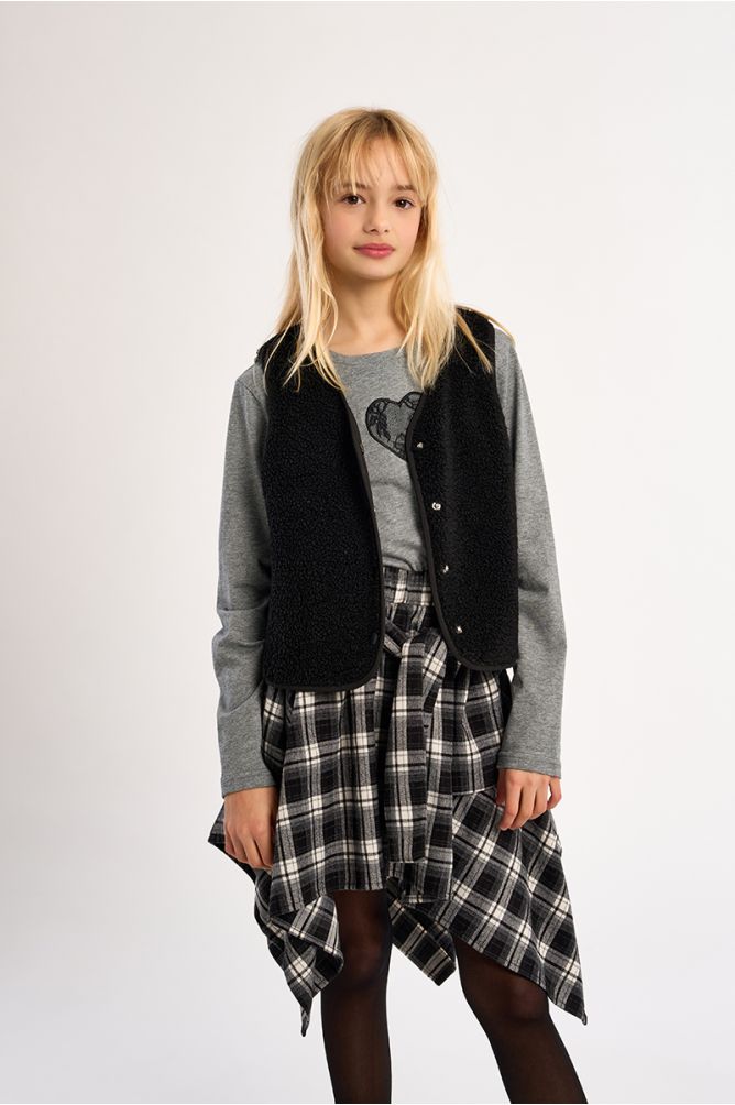 Veste sans manches, imitation mouton