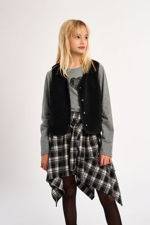 Sleeveless jacket, imitation sheepskin