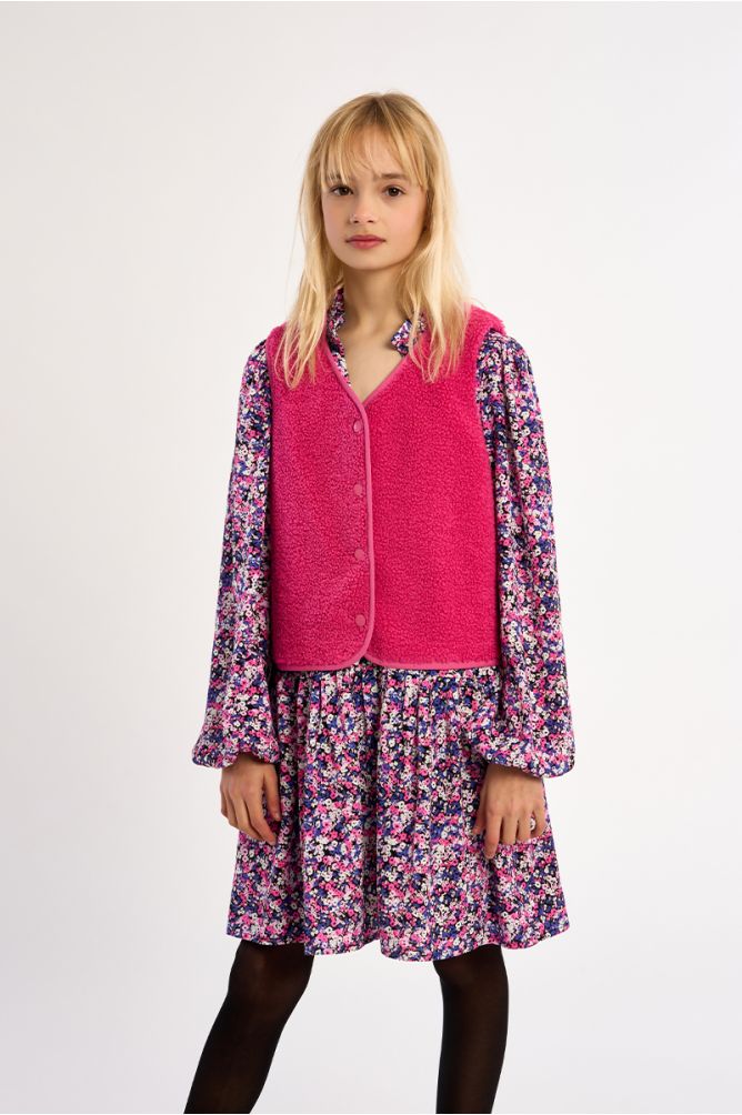 Sleeveless jacket, imitation sheepskin