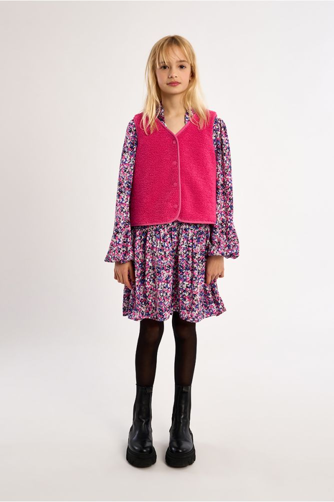 Sleeveless jacket, imitation sheepskin