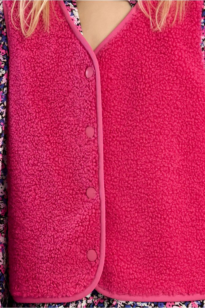 Sleeveless jacket, imitation sheepskin