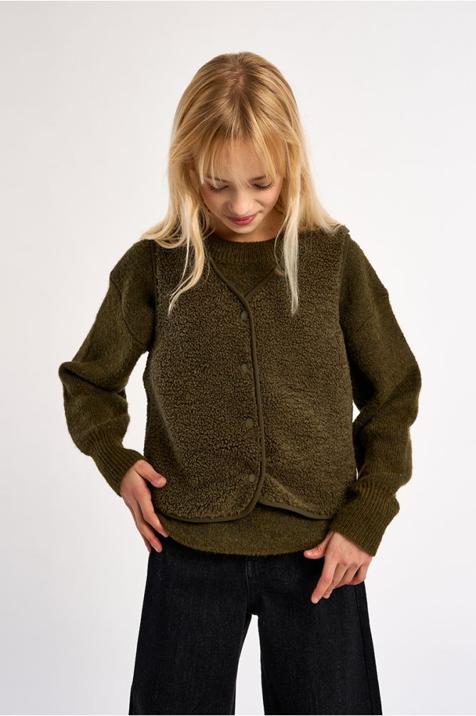 Veste sans manches, imitation mouton