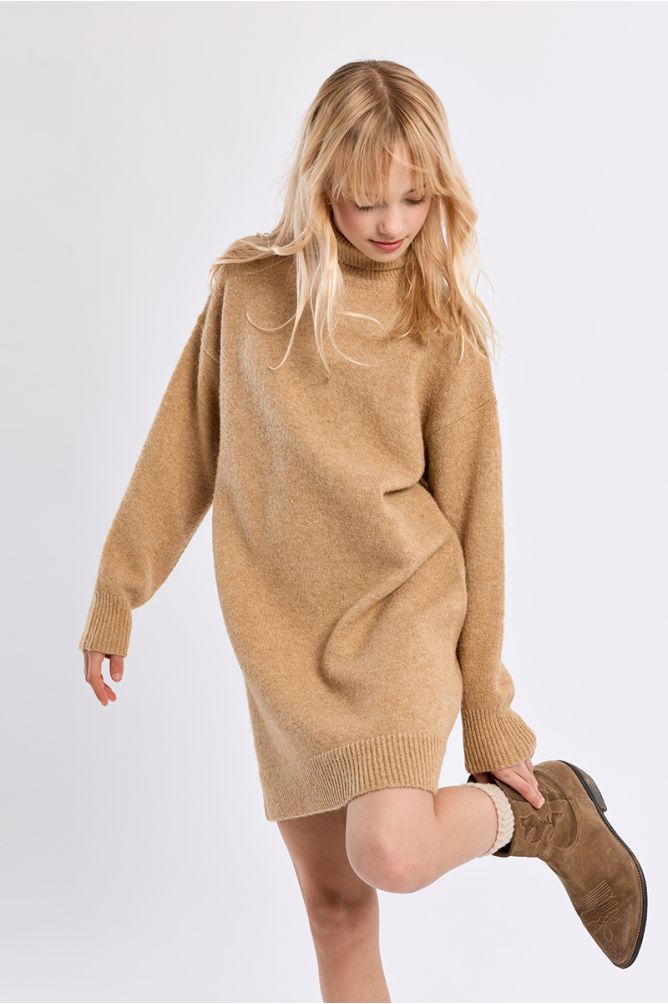 Knitted dress, turtleneck