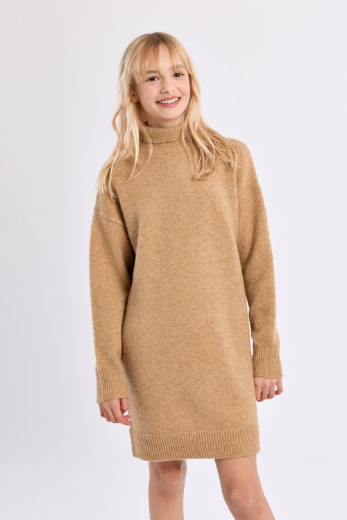 Robe en maille, col roulé