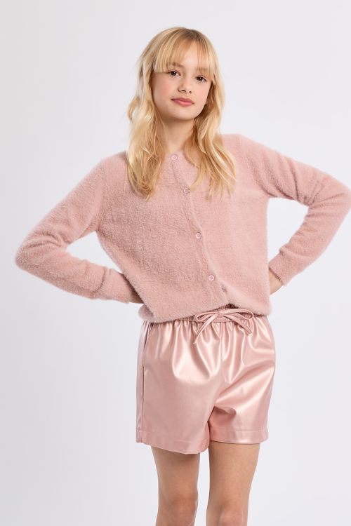 Short noué, effet simili-cuir