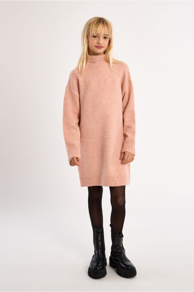 Robe en maille, col roulé