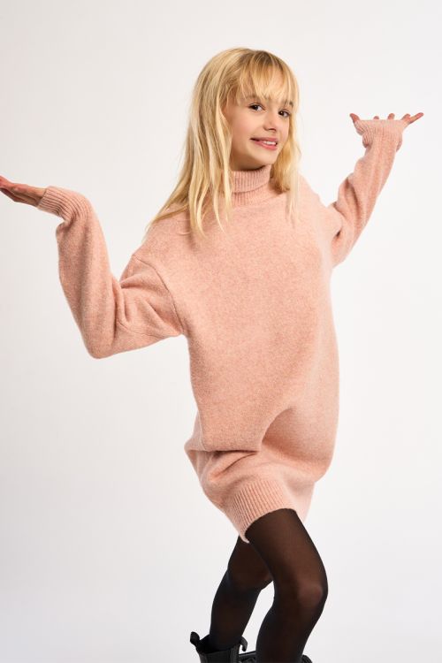 Robe en maille, col roulé