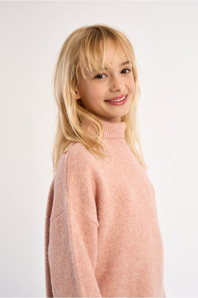 Robe en maille, col roulé