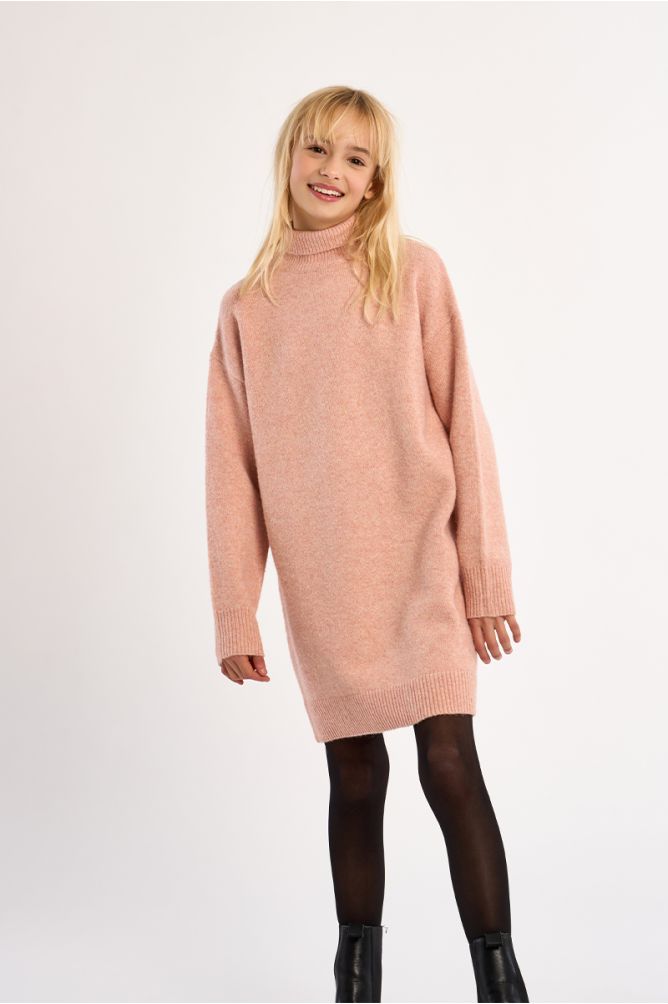 Knitted dress, turtleneck
