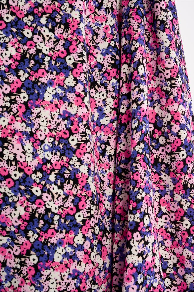 Ruffled dress, floral pattern