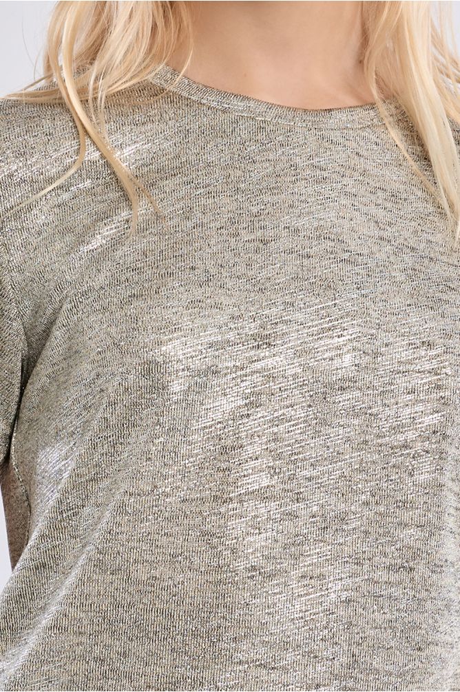 Iridescent short-sleeved T-shirt