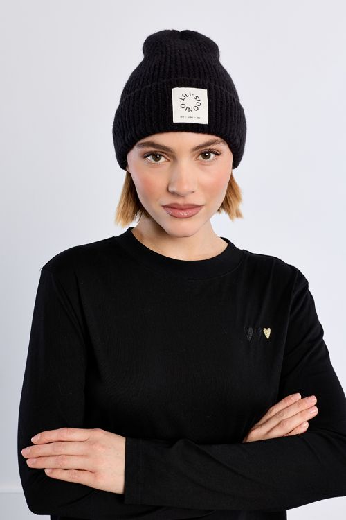 Bonnet en maille, logo Lili Sidonio