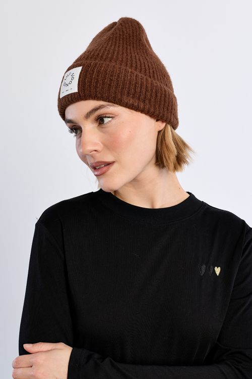 Bonnet en maille, logo Lili Sidonio