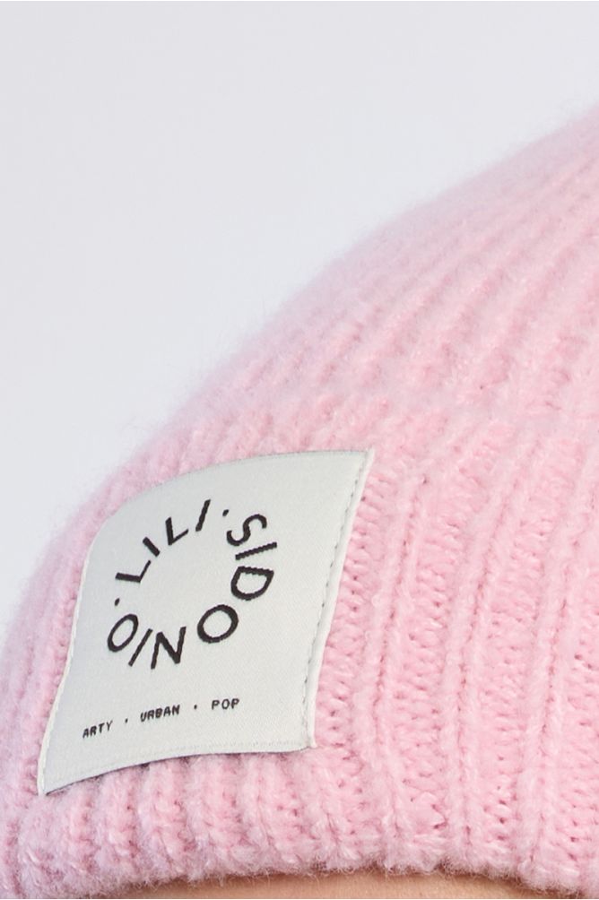 Bonnet en maille, logo Lili Sidonio